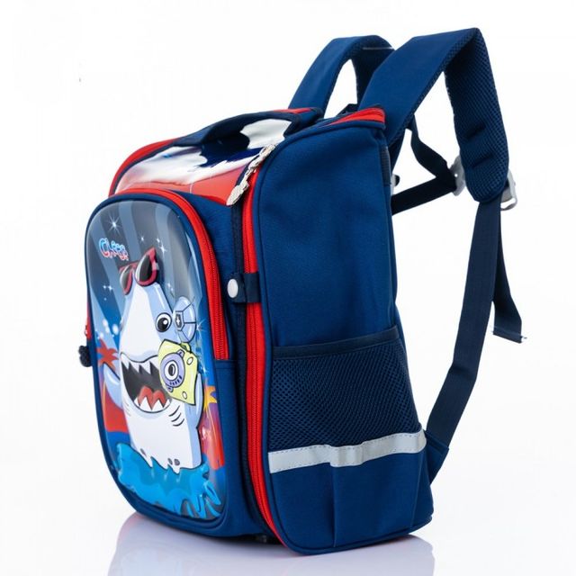 Balo chống gù hình cá shark màu xanh dương đậm TT LIFE 115-11 2